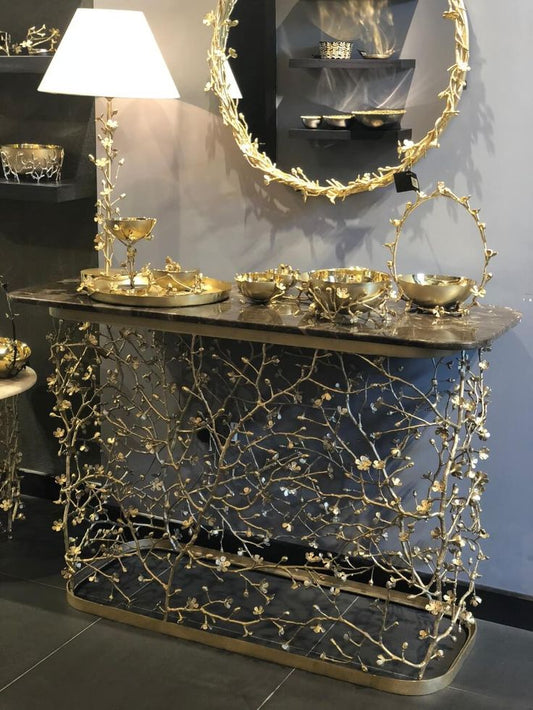 Luxe Gold Consol Table